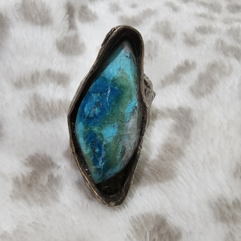 Silver Gemstone Ring - image 1